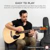 imageBest Choice Products 41in Full Size Beginner All Wood Acoustic Guitar Starter Set wGig Bag Strap Capo Strings Picks  SunburstBlack
