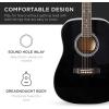 imageBest Choice Products 41in Full Size Beginner All Wood Acoustic Guitar Starter Set wGig Bag Strap Capo Strings Picks  SunburstBlack