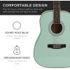 imageBest Choice Products 41in Full Size Beginner All Wood Acoustic Guitar Starter Set wGig Bag Strap Capo Strings Picks  SunburstSocal Green