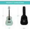imageBest Choice Products 41in Full Size Beginner All Wood Acoustic Guitar Starter Set wGig Bag Strap Capo Strings Picks  SunburstSocal Green