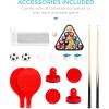 imageBest Choice Products 4in1 Multi Game Table Childrens Combination Arcade Set for Home Play Room Rec Room wPool Billiards Air Hockey Foosball and Table TennisArcade