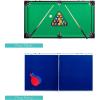 imageBest Choice Products 4in1 Multi Game Table Childrens Combination Arcade Set for Home Play Room Rec Room wPool Billiards Air Hockey Foosball and Table TennisNatural