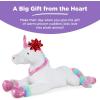 imageBest Choice Products 52in Kids Extra Large Plush Unicorn LifeSize Stuffed Animal Toy wRainbow Details  Soft White FurWhite