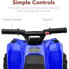 imageBest Choice Products 6V Kids Ride On Toy 4Wheeler Quad ATV Play Car w 18MPH Max Speed Treaded Tires Rubber Handles PushButton Accelerator  GreenBlue