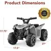 imageBest Choice Products 6V Kids Ride On Toy 4Wheeler Quad ATV Play Car w 18MPH Max Speed Treaded Tires Rubber Handles PushButton Accelerator  GreenGray