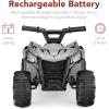 imageBest Choice Products 6V Kids Ride On Toy 4Wheeler Quad ATV Play Car w 18MPH Max Speed Treaded Tires Rubber Handles PushButton Accelerator  GreenGray