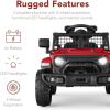 imageBest Choice Products 6V Kids Ride On Toy Mini Truck Electric Play Car wParent Remote Control 4Wheel Suspension LED Lights 2 Speeds Functional Horn 31MPH Max Speed  SandRed