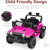 imageBest Choice Products 6V Kids Ride On Toy Mini Truck Electric Play Car wParent Remote Control 4Wheel Suspension LED Lights 2 Speeds Functional Horn 31MPH Max Speed  SandHot Pink