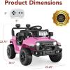 imageBest Choice Products 6V Kids Ride On Toy Mini Truck Electric Play Car wParent Remote Control 4Wheel Suspension LED Lights 2 Speeds Functional Horn 31MPH Max Speed  SandPink