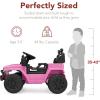 imageBest Choice Products 6V Kids Ride On Toy Mini Truck Electric Play Car wParent Remote Control 4Wheel Suspension LED Lights 2 Speeds Functional Horn 31MPH Max Speed  SandPink