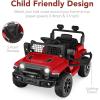 imageBest Choice Products 6V Kids Ride On Toy Mini Truck Electric Play Car wParent Remote Control 4Wheel Suspension LED Lights 2 Speeds Functional Horn 31MPH Max Speed  SandRed