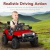 imageBest Choice Products 6V Kids Ride On Toy Mini Truck Electric Play Car wParent Remote Control 4Wheel Suspension LED Lights 2 Speeds Functional Horn 31MPH Max Speed  SandRed