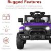 imageBest Choice Products 6V Kids Ride On Toy Mini Truck Electric Play Car wParent Remote Control 4Wheel Suspension LED Lights 2 Speeds Functional Horn 31MPH Max Speed  SandPurple