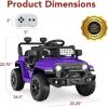 imageBest Choice Products 6V Kids Ride On Toy Mini Truck Electric Play Car wParent Remote Control 4Wheel Suspension LED Lights 2 Speeds Functional Horn 31MPH Max Speed  SandPurple