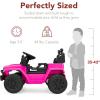 imageBest Choice Products 6V Kids Ride On Toy Mini Truck Electric Play Car wParent Remote Control 4Wheel Suspension LED Lights 2 Speeds Functional Horn 31MPH Max Speed  SandHot Pink