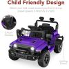 imageBest Choice Products 6V Kids Ride On Toy Mini Truck Electric Play Car wParent Remote Control 4Wheel Suspension LED Lights 2 Speeds Functional Horn 31MPH Max Speed  SandPurple