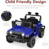 imageBest Choice Products 6V Kids Ride On Toy Mini Truck Electric Play Car wParent Remote Control 4Wheel Suspension LED Lights 2 Speeds Functional Horn 31MPH Max Speed  SandBlue