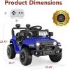 imageBest Choice Products 6V Kids Ride On Toy Mini Truck Electric Play Car wParent Remote Control 4Wheel Suspension LED Lights 2 Speeds Functional Horn 31MPH Max Speed  SandBlue