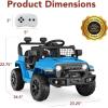 imageBest Choice Products 6V Kids Ride On Toy Mini Truck Electric Play Car wParent Remote Control 4Wheel Suspension LED Lights 2 Speeds Functional Horn 31MPH Max Speed  SandLight Blue