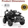 imageBest Choice Products 6V Kids Ride On Toy Mini Truck Electric Play Car wParent Remote Control 4Wheel Suspension LED Lights 2 Speeds Functional Horn 31MPH Max Speed  SandBlack