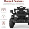 imageBest Choice Products 6V Kids Ride On Toy Mini Truck Electric Play Car wParent Remote Control 4Wheel Suspension LED Lights 2 Speeds Functional Horn 31MPH Max Speed  SandBlack