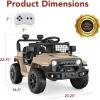 imageBest Choice Products 6V Kids Ride On Toy Mini Truck Electric Play Car wParent Remote Control 4Wheel Suspension LED Lights 2 Speeds Functional Horn 31MPH Max Speed  SandSand