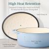 imageBest Choice Products 75 Quart Enamel CastIron Round Dutch Oven Family Style HeavyDuty PreSeasoned Cookware for Home Kitchen Dining Room Oven Safe wLid Dual Handles  Cornflower BlueCornflower Blue