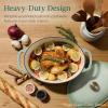 imageBest Choice Products 75 Quart Enamel CastIron Round Dutch Oven Family Style HeavyDuty PreSeasoned Cookware for Home Kitchen Dining Room Oven Safe wLid Dual Handles  Cornflower BlueCornflower Blue