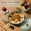 imageBest Choice Products 75 Quart Enamel CastIron Round Dutch Oven Family Style HeavyDuty PreSeasoned Cookware for Home Kitchen Dining Room Oven Safe wLid Dual Handles  Cornflower BlueSage Green