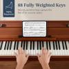 imageBest Choice Products 88Key Weighted Full Size Digital Piano Modern Desk Keyboard wMetal Legs 3 Sustain Pedal MIDI Headphone Jack  NaturalNatural