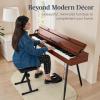 imageBest Choice Products 88Key Weighted Full Size Digital Piano Modern Desk Keyboard wMetal Legs 3 Sustain Pedal MIDI Headphone Jack  NaturalNatural