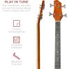imageBest Choice Products Acoustic Electric Bass Guitar Full Size 4 String Fretted Bass Guitar wPadded Gig Bag  BlueAged Natural