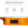 imageBest Choice Products Acoustic Electric Bass Guitar Full Size 4 String Fretted Bass Guitar wPadded Gig Bag  BlueAged Natural