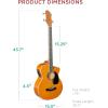 imageBest Choice Products Acoustic Electric Bass Guitar Full Size 4 String Fretted Bass Guitar wPadded Gig Bag  BlueAged Natural