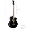 imageBest Choice Products Acoustic Electric Bass Guitar Full Size 4 String Fretted Bass Guitar wPadded Gig Bag  BlueBlack
