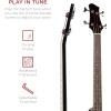 imageBest Choice Products Acoustic Electric Bass Guitar Full Size 4 String Fretted Bass Guitar wPadded Gig Bag  BlueBlack