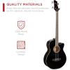 imageBest Choice Products Acoustic Electric Bass Guitar Full Size 4 String Fretted Bass Guitar wPadded Gig Bag  BlueBlack