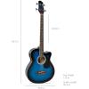 imageBest Choice Products Acoustic Electric Bass Guitar Full Size 4 String Fretted Bass Guitar wPadded Gig Bag  BlueBlue
