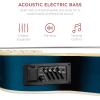 imageBest Choice Products Acoustic Electric Bass Guitar Full Size 4 String Fretted Bass Guitar wPadded Gig Bag  BlueBlue