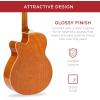 imageBest Choice Products Acoustic Electric Bass Guitar Full Size 4 String Fretted Bass Guitar wPadded Gig Bag  BlueNatural