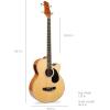 imageBest Choice Products Acoustic Electric Bass Guitar Full Size 4 String Fretted Bass Guitar wPadded Gig Bag  BlueNatural