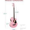 imageBest Choice Products Acoustic Electric Bass Guitar Full Size 4 String Fretted Bass Guitar wPadded Gig Bag  BluePink