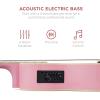 imageBest Choice Products Acoustic Electric Bass Guitar Full Size 4 String Fretted Bass Guitar wPadded Gig Bag  BluePink