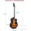imageBest Choice Products Acoustic Electric Bass Guitar Full Size 4 String Fretted Bass Guitar wPadded Gig Bag  BlueVintage Sunburst