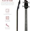 imageBest Choice Products Acoustic Electric Bass Guitar Full Size 4 String Fretted Bass Guitar wPadded Gig Bag  BlueVintage Sunburst