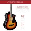 imageBest Choice Products Acoustic Electric Bass Guitar Full Size 4 String Fretted Bass Guitar wPadded Gig Bag  BlueVintage Sunburst