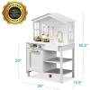 imageBest Choice Products Farmhouse Play Kitchen Toy Wooden Pretend Set for Kids wChalkboard Marble Backdrop Windows Storage Shelves 5 Accessories Included  WhiteBeveled White