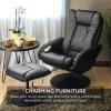 imageBest Choice Products Faux Leather Electric Massage Recliner wStool Footrest Ottoman Remote Control 5 Heat ampamp Massage Modes Side Pockets  BlackBlack