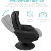 imageBest Choice Products Faux Leather Electric Massage Recliner wStool Footrest Ottoman Remote Control 5 Heat ampamp Massage Modes Side Pockets  BlackBlack
