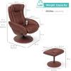 imageBest Choice Products Faux Leather Electric Massage Recliner wStool Footrest Ottoman Remote Control 5 Heat ampamp Massage Modes Side Pockets  BlackBrown